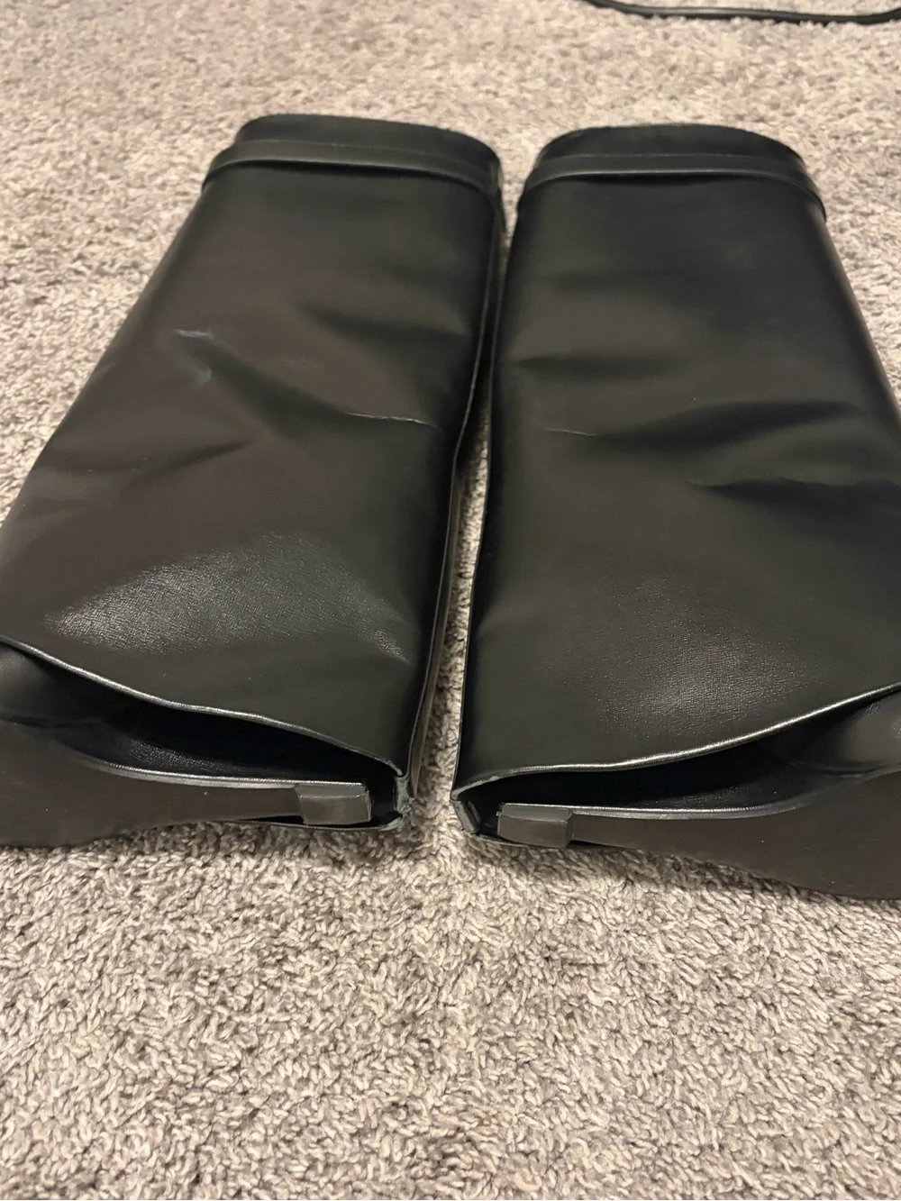 Givenchy Black Leather Over-the-Knee Shield Boot with Silver Hardware